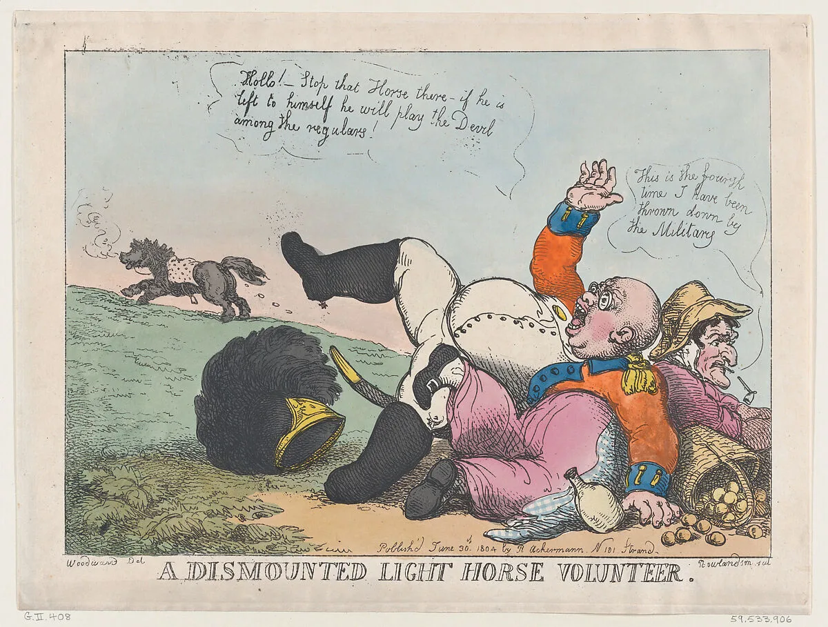 A Dismounted Light Horse Volunteer — Rudolph Ackermann, London|Thomas Rowlandson