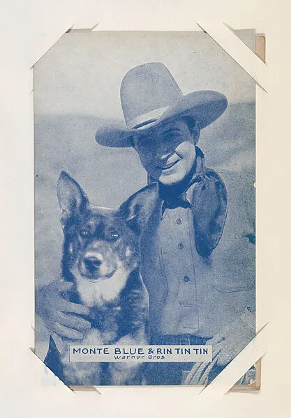 Monte Blue & Rin Tin Tin from Western Stars or Scenes Exhibit Cards series (W412) — Unknown