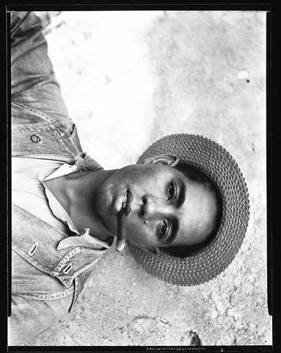 [Dockworker with Straw Hat and Cigar, Cuba]