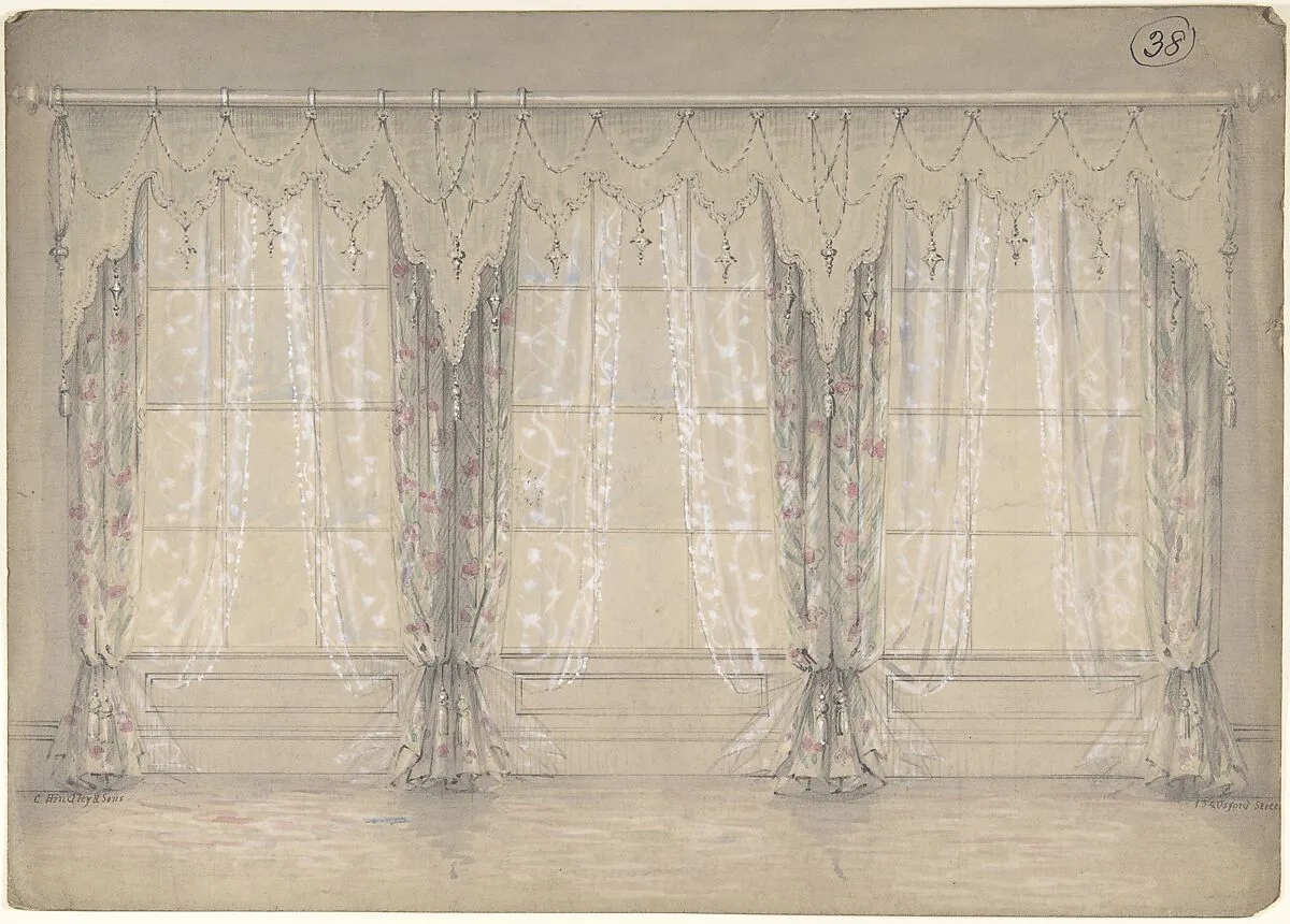 Design for a Wall with Three Windows — Charles Hindley and Sons