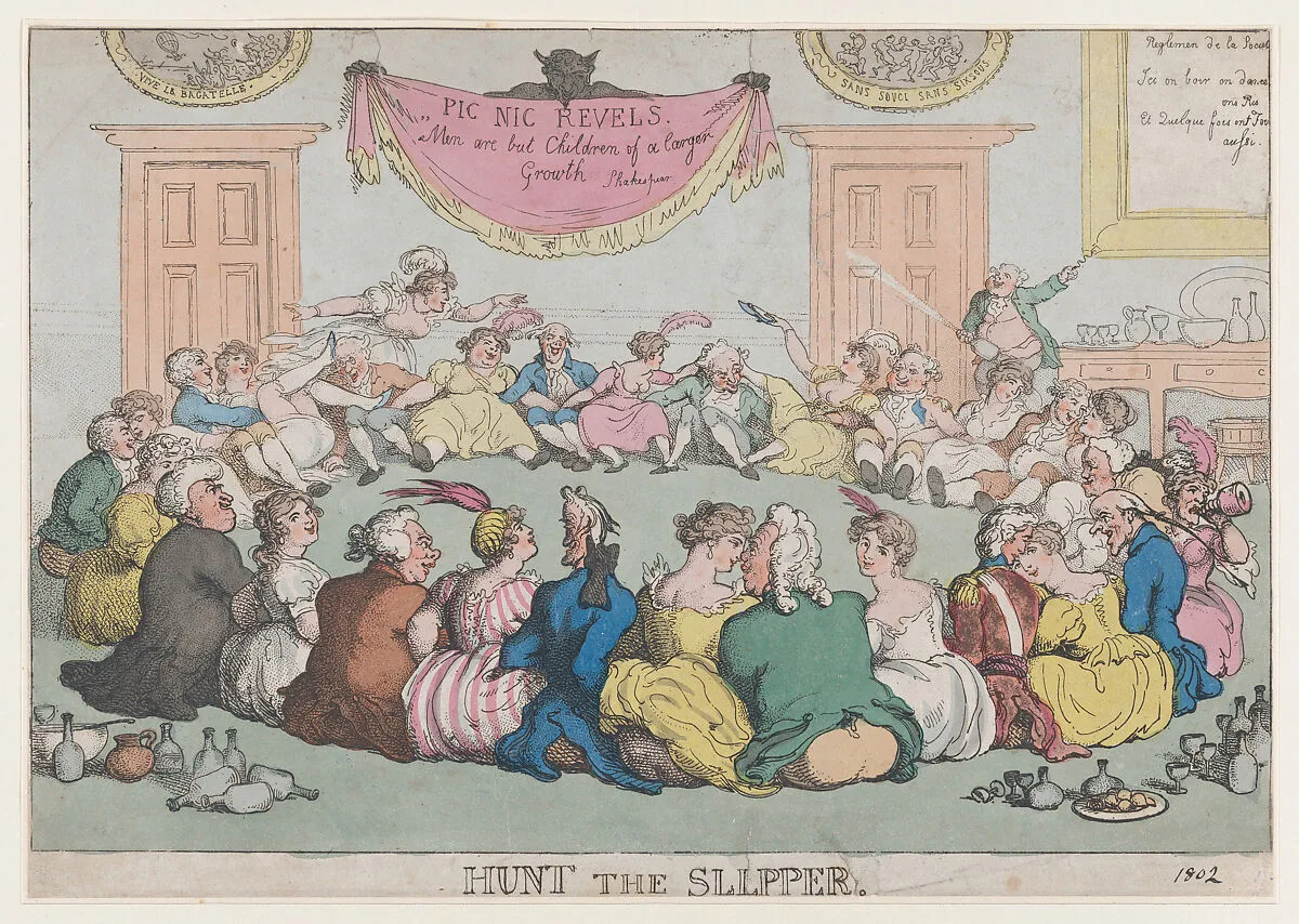 Hunt The Slippers — Thomas Rowlandson