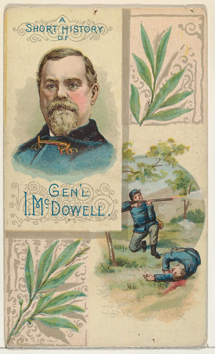 A Short History: General Irvin McDowell, from the Histories of Generals series (N114) issued by W. Duke, Sons & Co. to promote Honest Long Cut Smoking and Chewing Tobacco — Knapp & Company|W. Duke, Sons & Co.