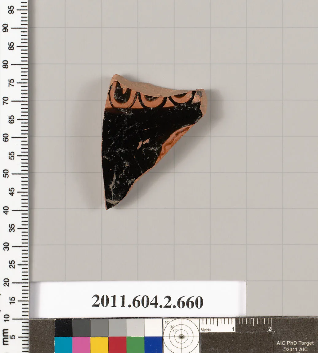 Terracotta fragment of a column-krater (bowl for mixing wine and water) — Unknown
