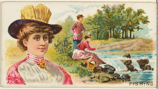 Fishing, from the Games and Sports series (N165) for Old Judge Cigarettes
