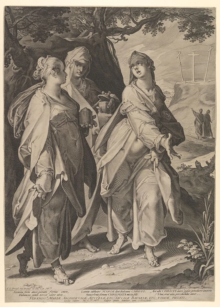 The Three Women Returning from the Tomb — Aegidius Sadeler II|Bartholomeus Spranger