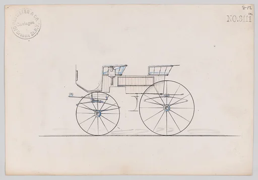 Design for 4 seat Phaeton, no top, no. 3111a