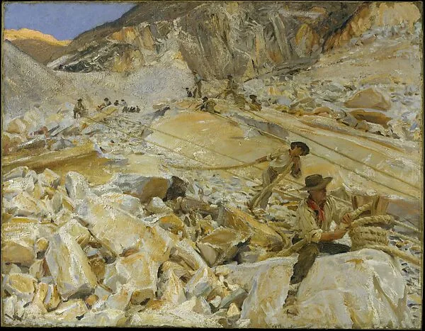 Bringing Down Marble from the Quarries to Carrara — John Singer Sargent