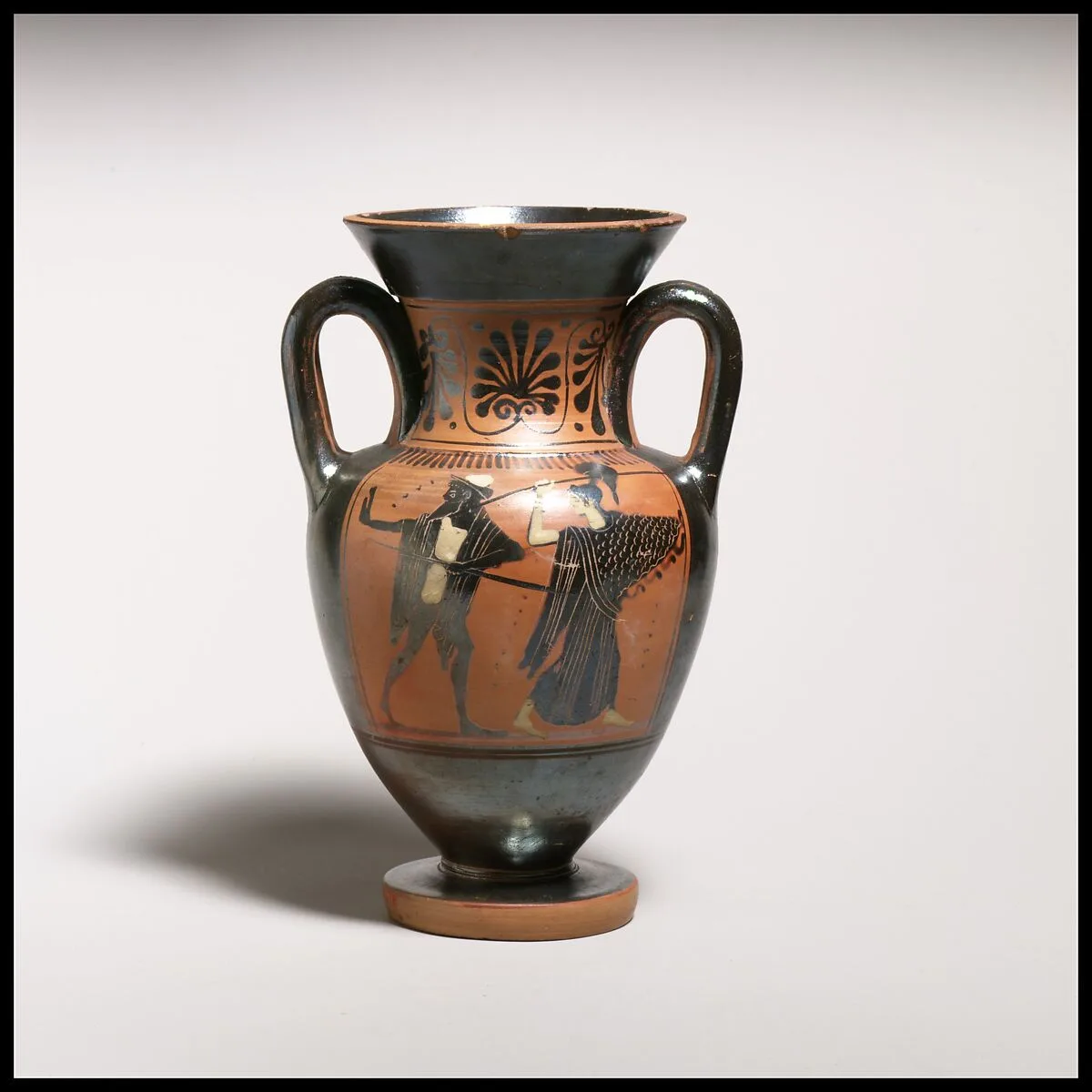 Terracotta neck-amphora (jar) with double handles — Diosphos Painter
