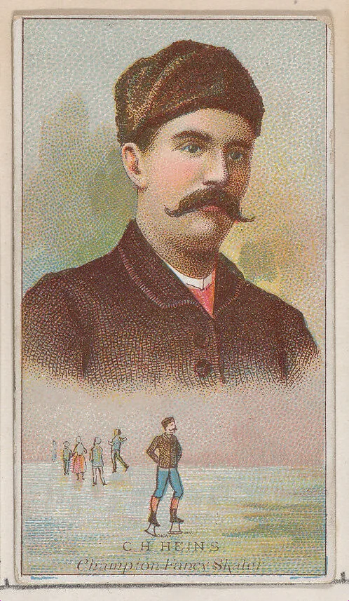 C.H. Heins, Champion Fancy Skater, from the Champions of Games and Sports series (N184, Type 2) issued by W.S. Kimball & Co. — W.S. Kimball & Co.