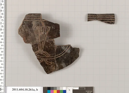 Terracotta fragments of a kantharos (drinking cup with high handles)?
