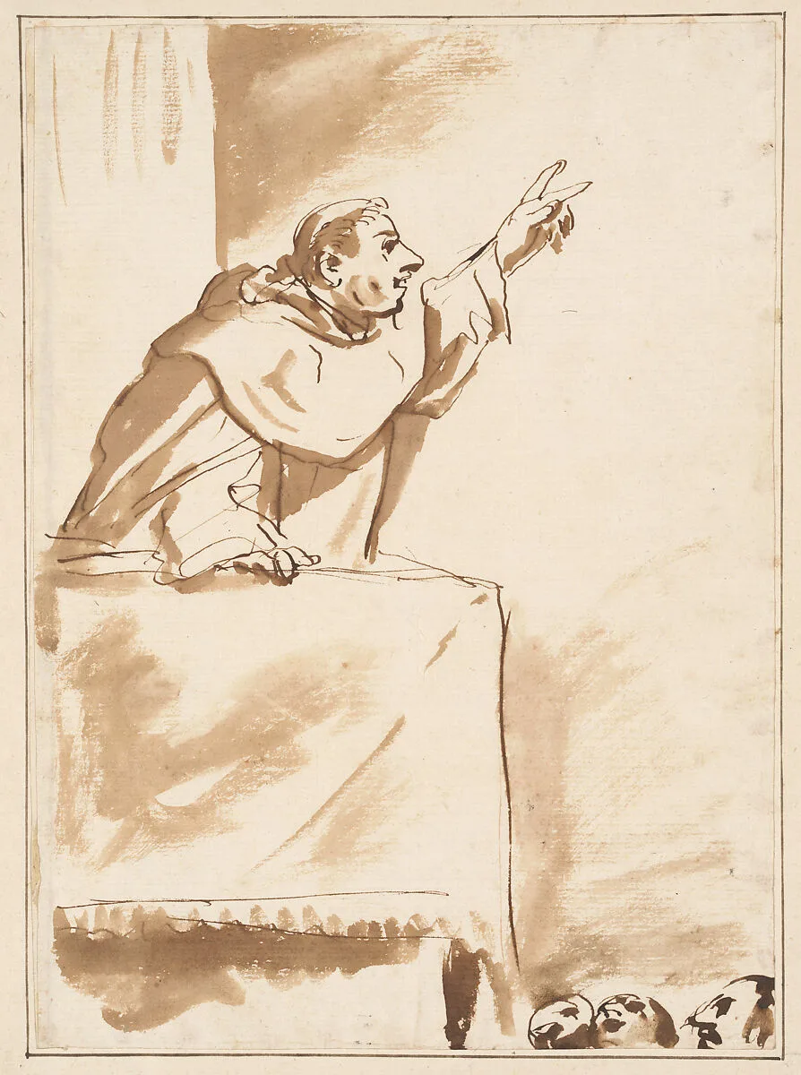 A Monk Preaching — Giuseppe Maria Crespi