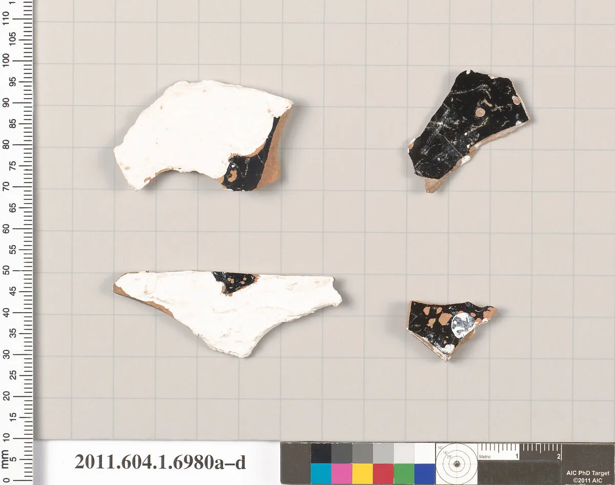 Terracotta fragments of a kylix (drinking cup) — Unknown
