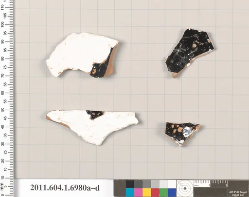 Terracotta fragments of a kylix (drinking cup)