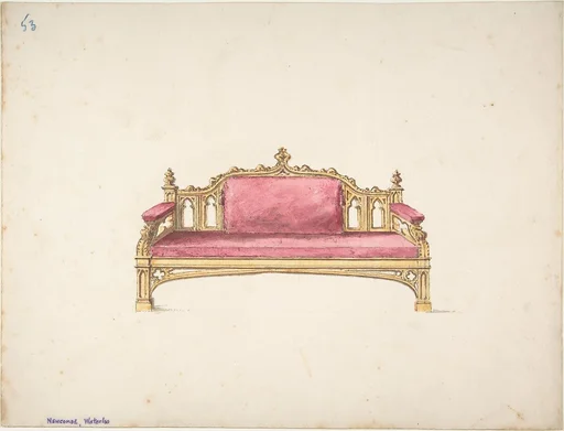 Design for a Gothic Settee