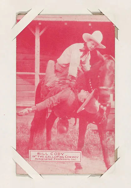 Bill Cody in "The Galloping Cowboy" from Western Stars or Scenes Exhibit Cards series (W412) — Unknown
