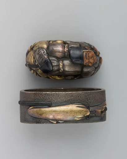 Sword-Hilt Collar and Pommel (Fuchigashira)