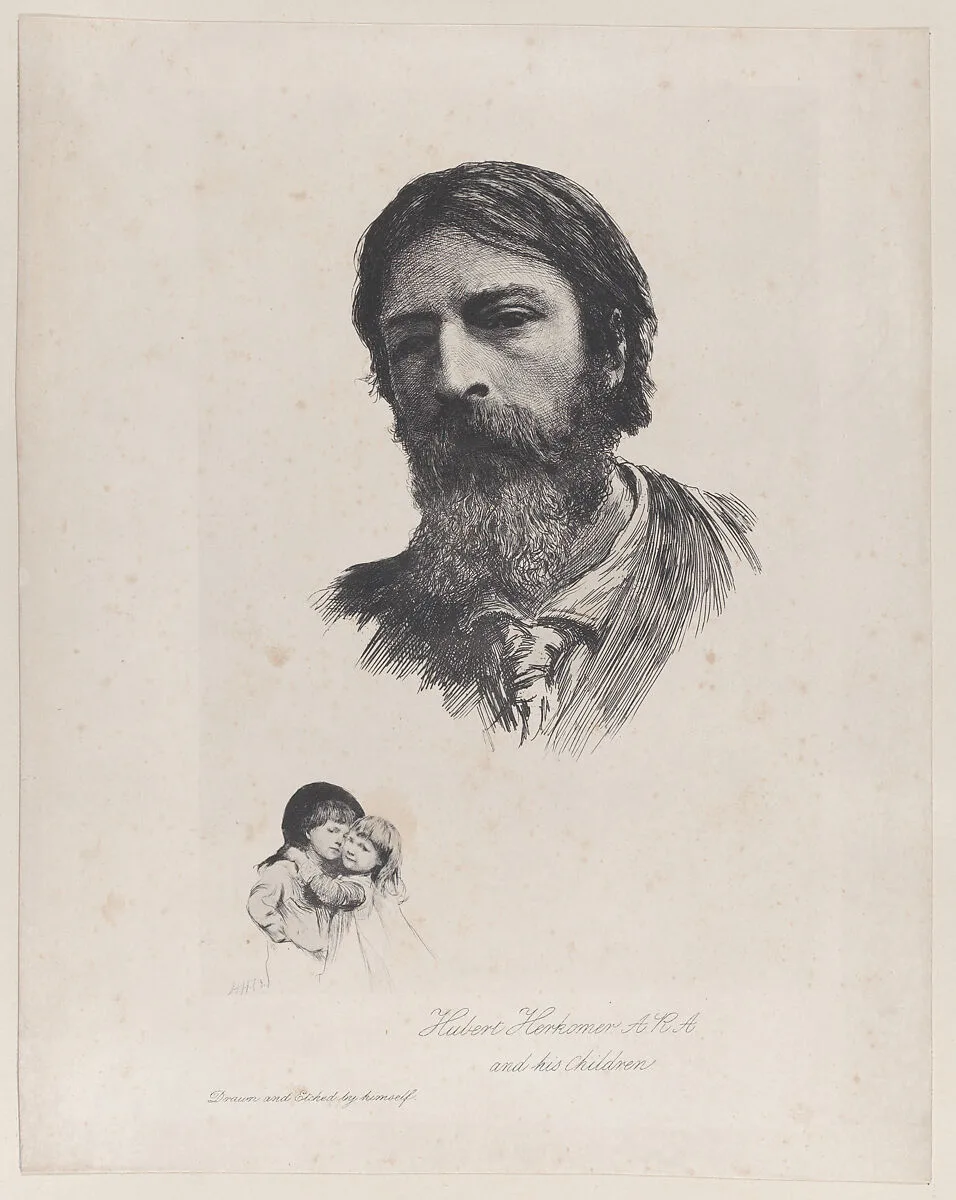 Hubert Herkomer A.R.A. and His Children — Sir Hubert von Herkomer|Sir Hubert von Herkomer|Elsa Herkomer|Siegfried Herkomer