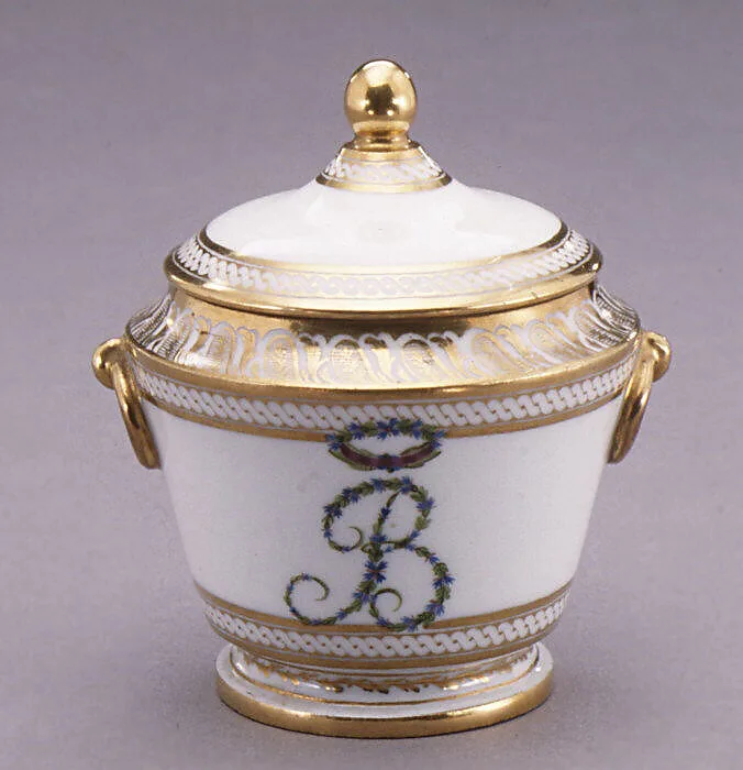 Sugar bowl with cover (part of a traveling tea service) — Dihl et Guérhard