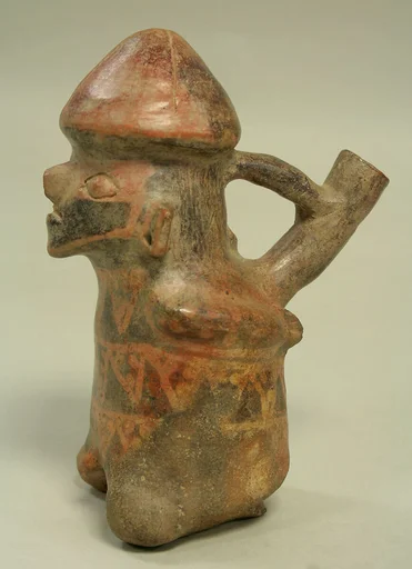 Bridge and Spout Bottle with Seated Prisoner