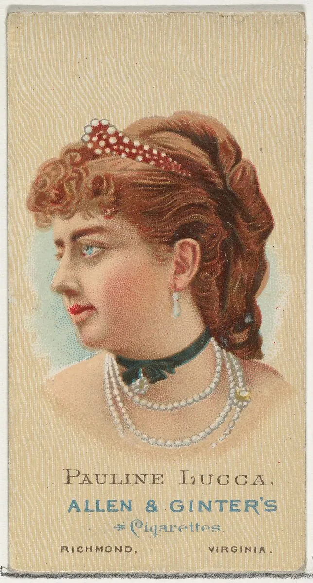 Pauline Lucca, from World's Beauties, Series 2 (N27) for Allen & Ginter Cigarettes — Lindner, Eddy & Claus|Allen & Ginter