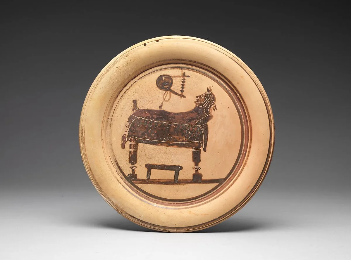 Terracotta plate — Chimaera Painter