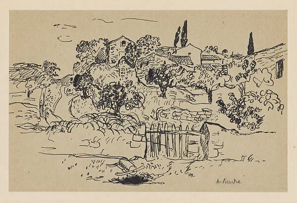Old Houses at Laudun — Albert André