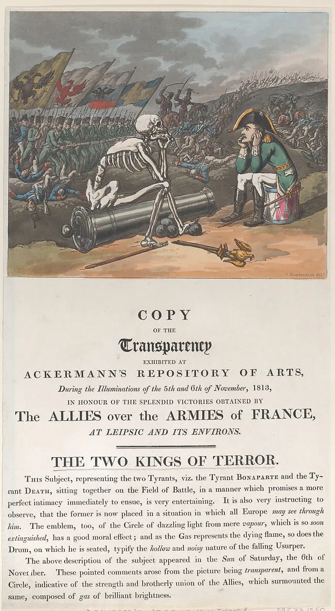 The Two Kings of Terror — Thomas Rowlandson|Napoléon Bonaparte|Rudolph Ackermann, London