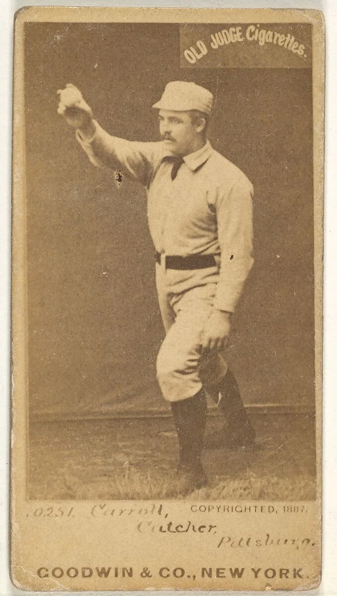 Frederick Herbert "Fred" Carroll, Catcher, Pittsburgh, from the Old Judge series (N172) for Old Judge Cigarettes — Goodwin & Company