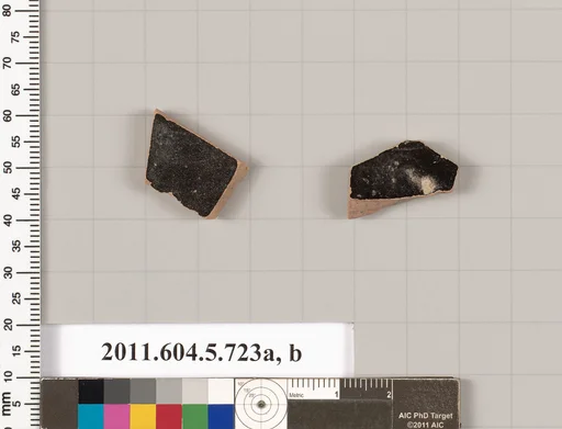 Terracotta fragments of kylikes (drinking cups)