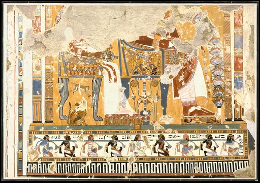 Amenhotep III and Queen Tiye Enthroned Beneath a Kiosk, Tomb of Anen