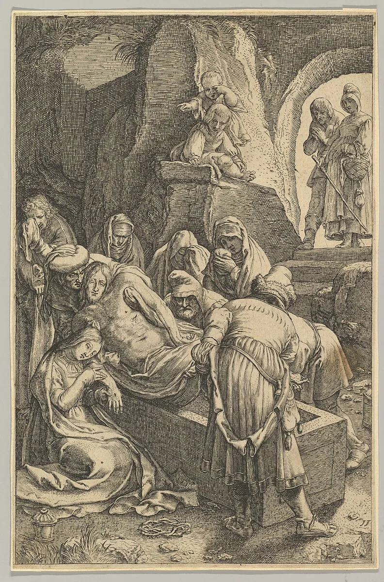 The Entombment, from "The Passion of Christ" — Hendrick Goltzius|Ludovicus Siceram