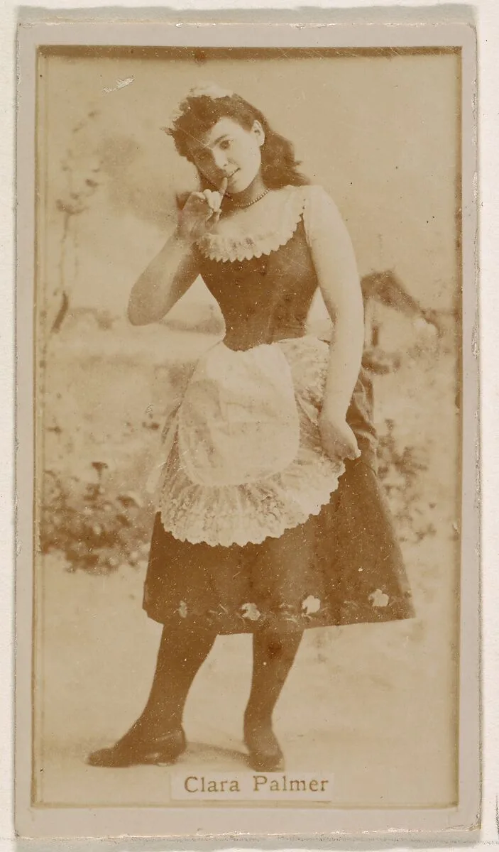 Clara Palmer, from the Actresses series (N245) issued by Kinney Brothers to promote Sweet Caporal Cigarettes — Kinney Brothers Tobacco Company