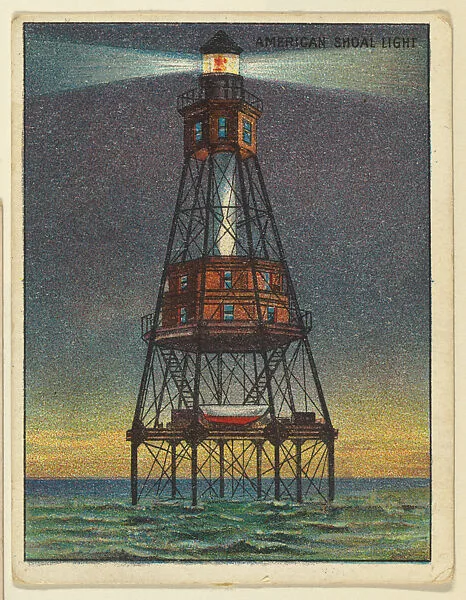American Shoal Light, from the "Lighthouse Series" (T77), issued with Hassan Cigarettes by the American Tobacco Company — American Tobacco Company