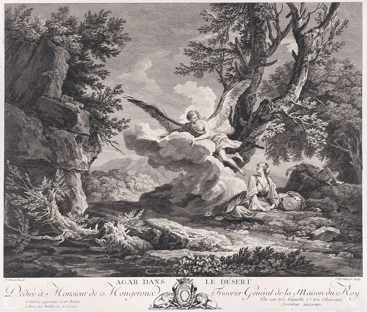 Hagar in the Desert — Joseph Vernet|Jean-Baptiste Tilliard