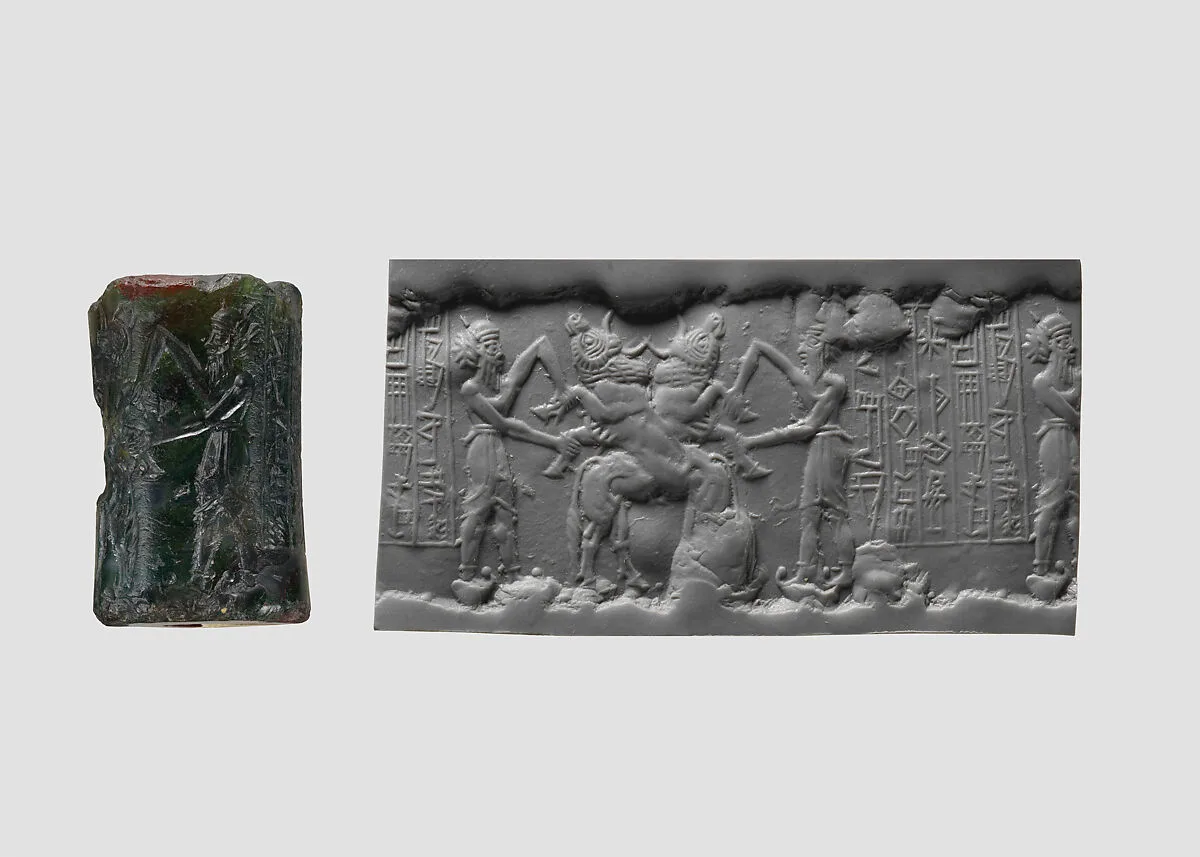 Cylinder seal: contest scene — Unknown