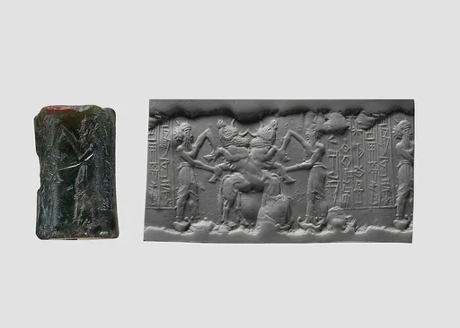 Cylinder seal: contest scene