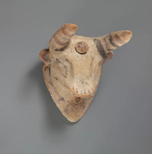 Terracotta bull's mask