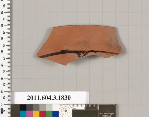 Terracotta fragment of a kylix: Lip cup (drinking cup)