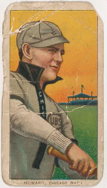 Del Howard, Chicago, from Red Cross Tobacco Baseball Series, 1910-1912 — Red Cross Tobacco