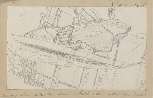Lifeboats on Davits (from Scrapbook) — John Singer Sargent