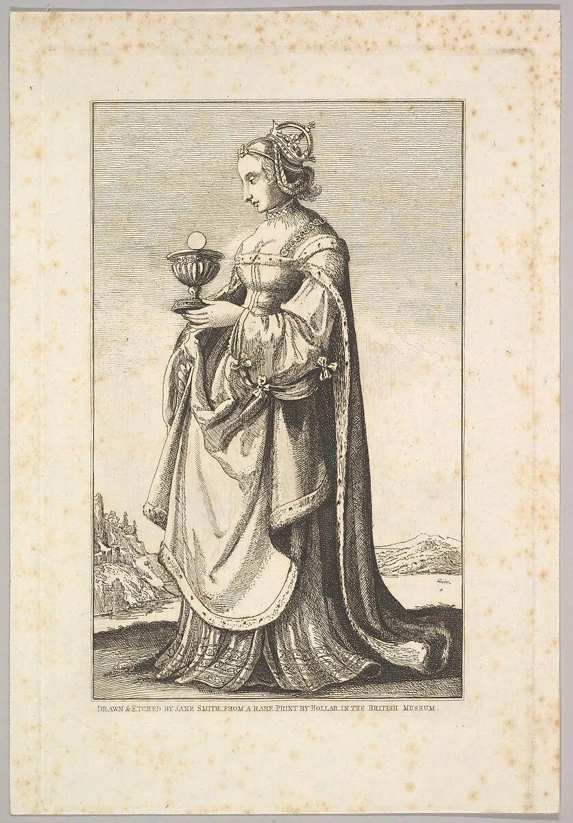 Woman holding a chalice — Wenceslaus Hollar