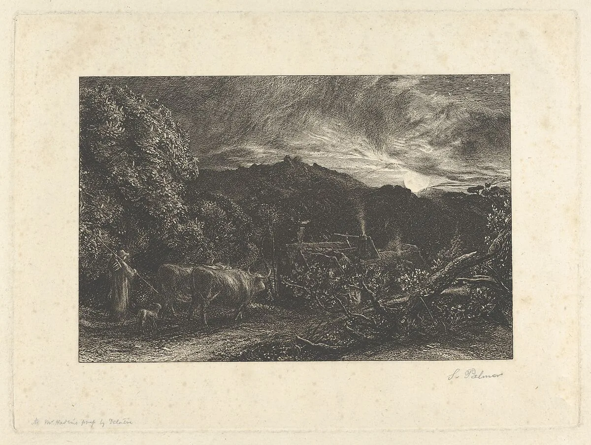 The Weary Ploughman, or The Herdsman, or Tardus Bubulcus — Samuel Palmer