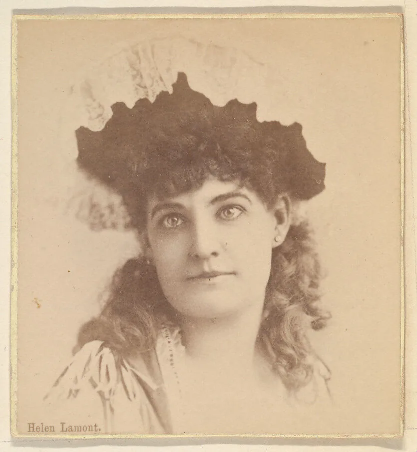 Helen Lamont, from the Actresses series (N246), Type 2, issued by Kinney Brothers to promote Sporting Extra Cigarettes — Kinney Brothers Tobacco Company