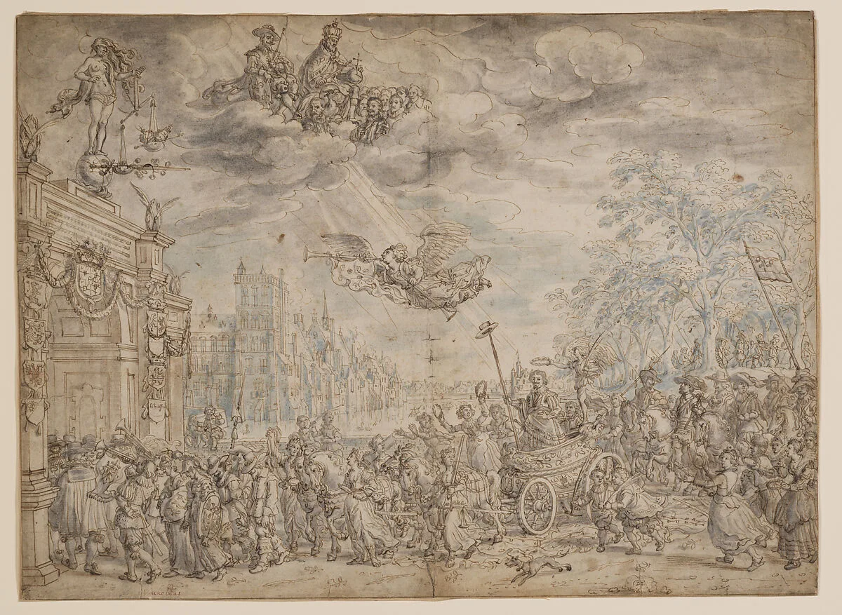 The Triumphal Entry of Frederik Hendrik of the Orange into The Hague — David Vinckboons