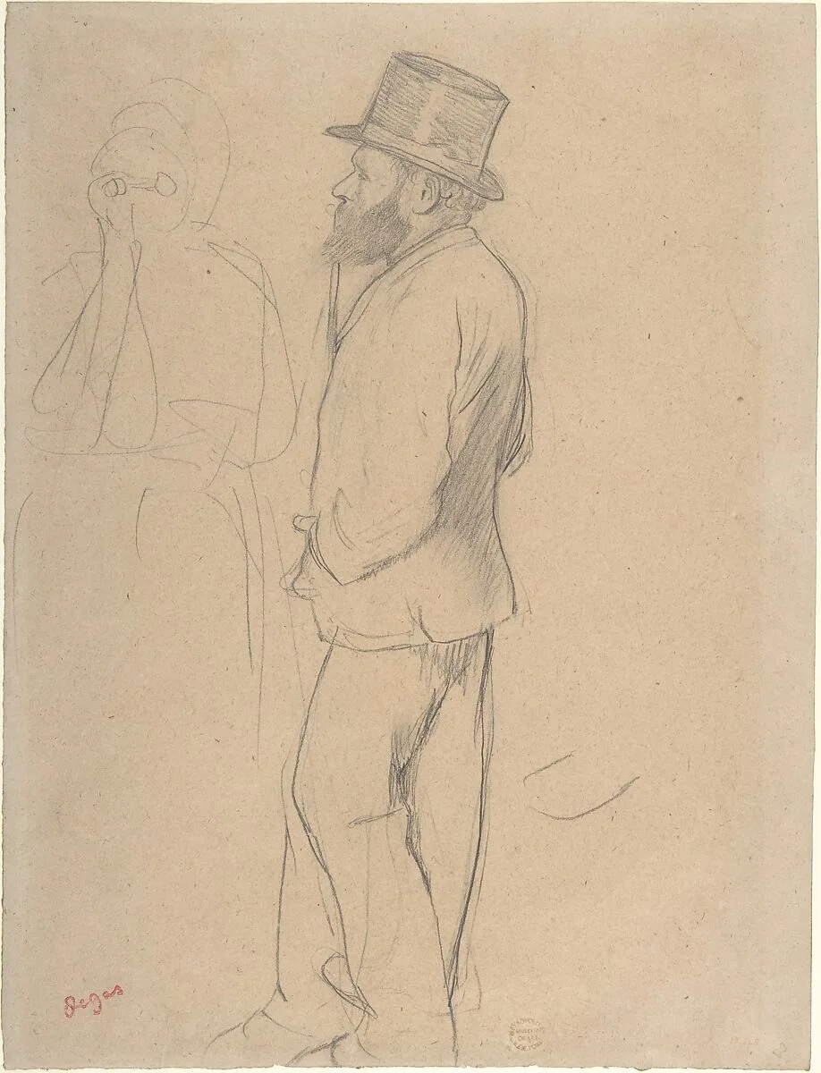 Édouard Manet at the Races — Edgar Degas|Edouard Manet