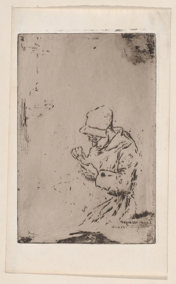 The Maid Sewing (Bonne Femme Cousant) — Félix-Hilaire Buhot