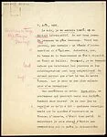 [Essay in French: "Le soir, je me sentais isolé...]