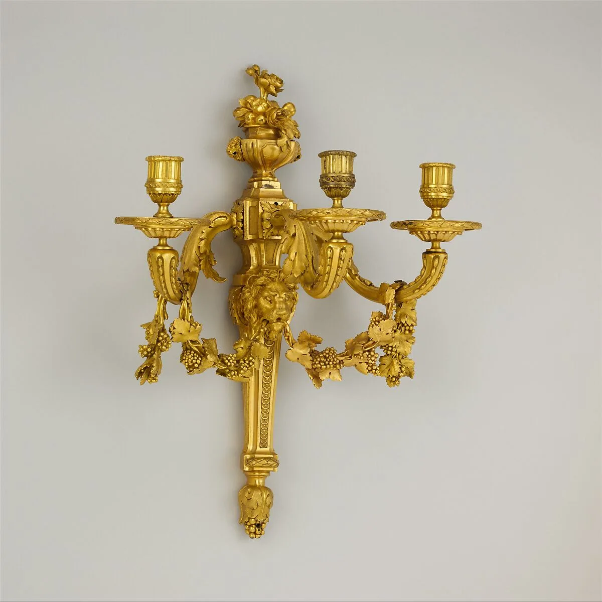 Set of four three-light sconces (bras de lumière) — Jean Hauré|Etienne-Jean Forestier|Pierre-Auguste Forestier|Pierre Philippe Thomire