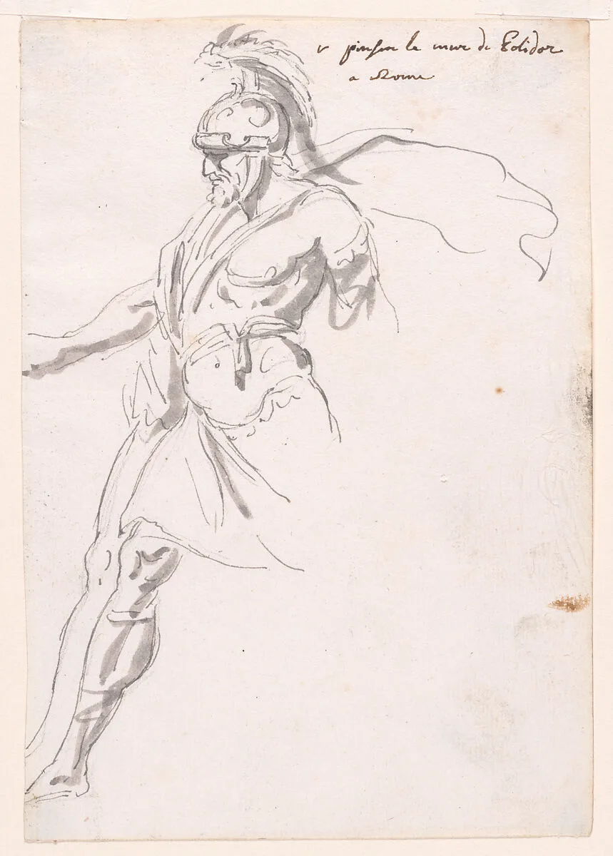 Striding Roman Soldier — Augustin Pajou