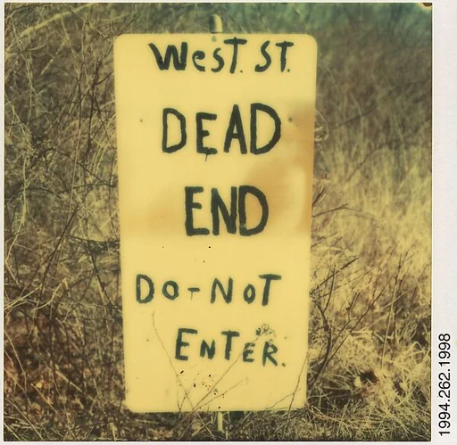 [Sign: "West St. Dead End"]